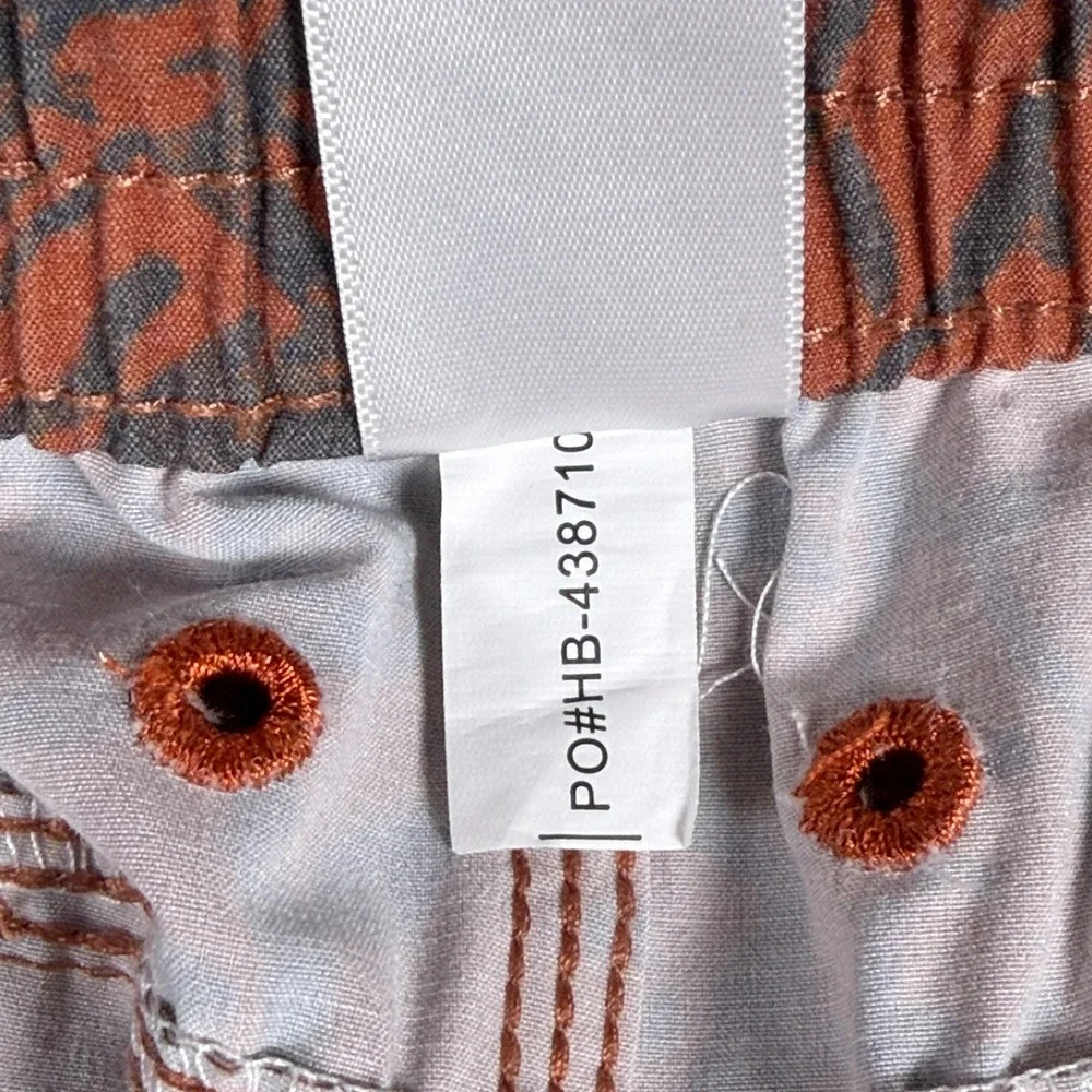 Howler Brothers Deep Set Swim Trunks Mens Large Brown Leaf 7in Board Shorts